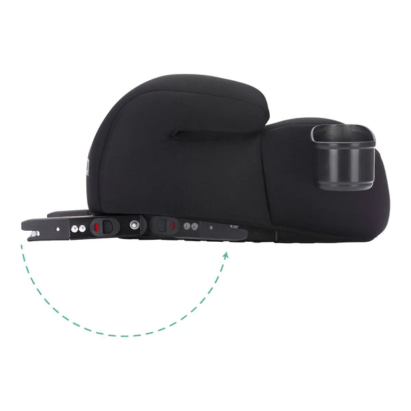 Fillikid Sitzerhöhung Flip Deluxe mit verlängerbarer Isofix i-size Schwarz