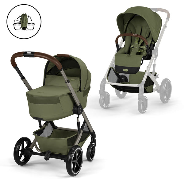 Cybex Balios S Lux mit Fold Cot 6in1 Set Moss Green (Vorbestellung)