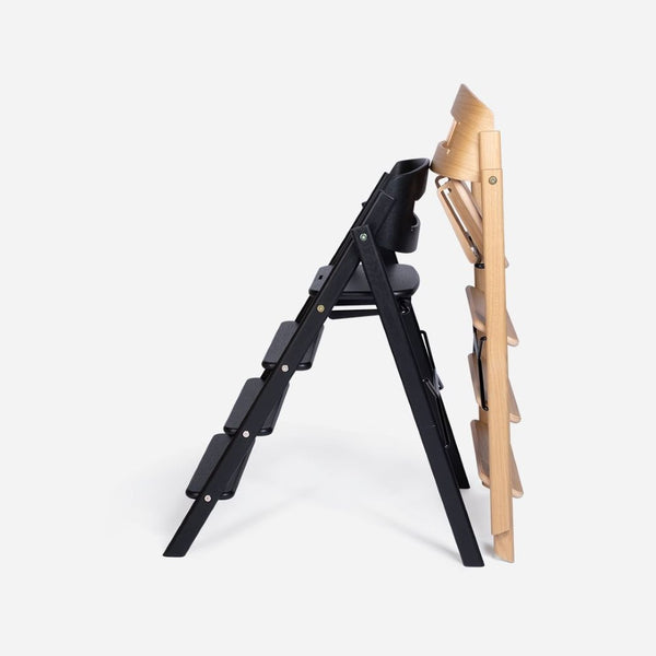 KAOS Klapp Hochstuhl aus Holz, klappbar Oak Black