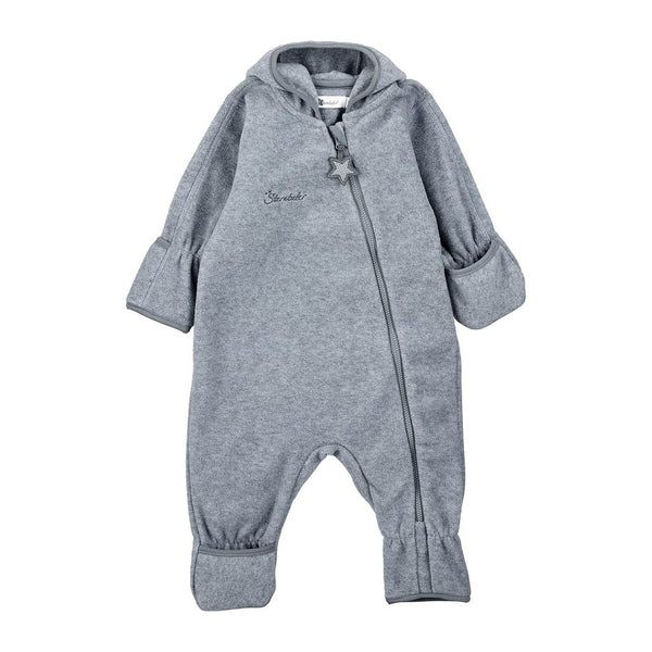 Overall aus Melangefleece Hellgrau / Größe 56
