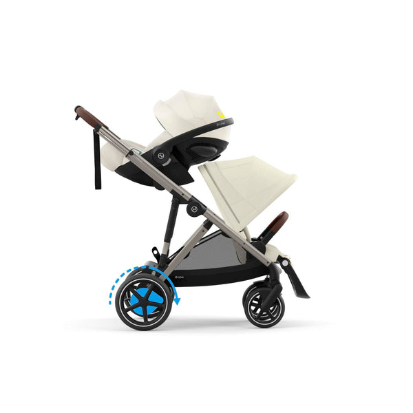Cybex e-Gazelle S (Taupe Rahmen) Seashell Beige + Wanne