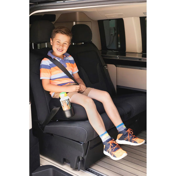 Fillikid Sitzerhöhung Flip Deluxe mit verlängerbarer Isofix i-size Schwarz