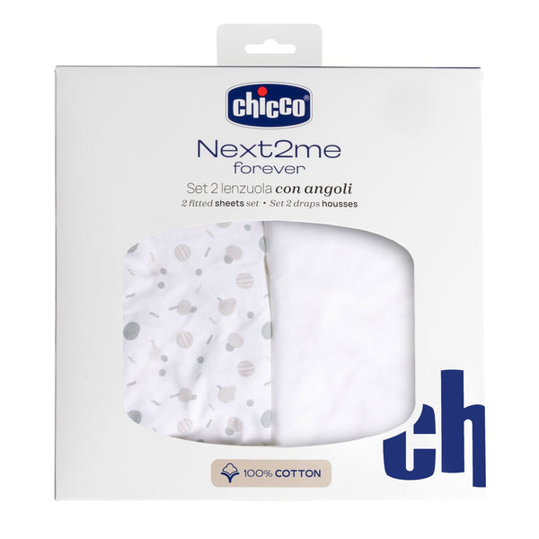 Chicco Spannbettlaken Next2Me Forever Cloud (2 Stück)