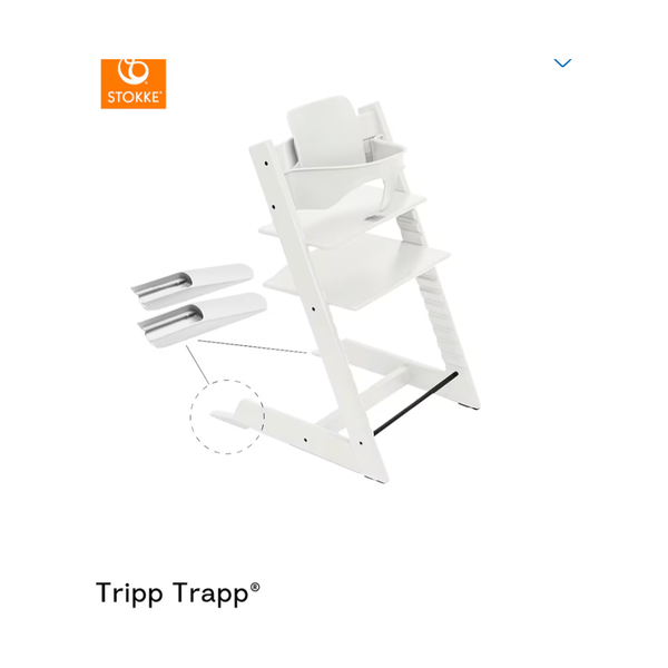 Stokke Tripp Trapp White + BabySet + Cushion Silver OCS