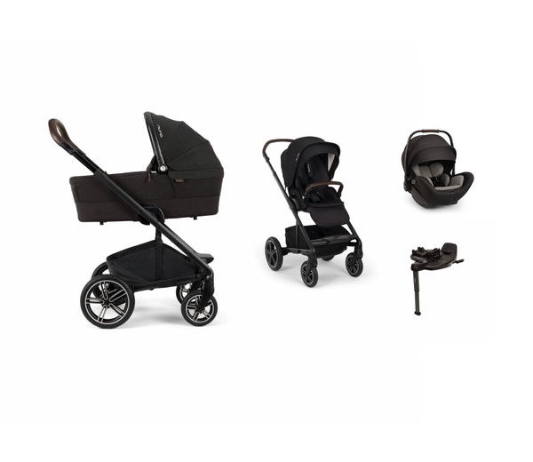 Nuna Mixx Next 4in1 Caviar + Zubehör (Base Curv)