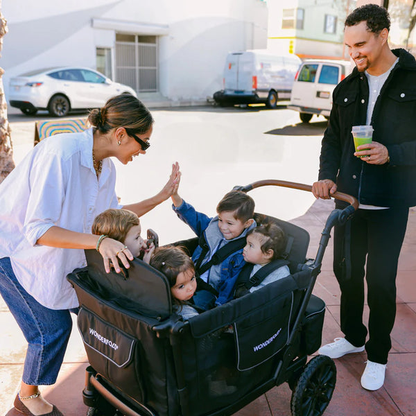 Wonderfold L4 Kinderwagen Grau (4 Sitzer)