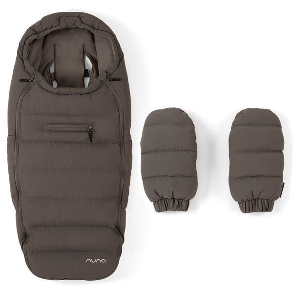 Nuna Winter-Zubehör aus Merinowolle (Fußsack & Handschuhe) Thunder