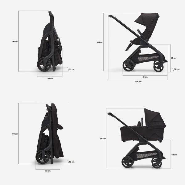 Bugaboo Dragonfly Black/Black/Forest Green