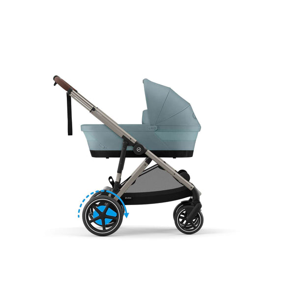 Cybex e-Gazelle S (Taupe Rahmen) Stormy Blue + Wanne