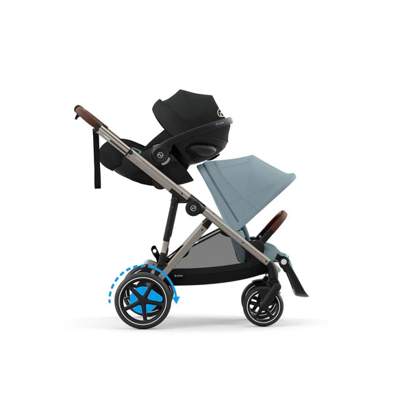 Cybex e-Gazelle S (Taupe Rahmen) Stormy Blue + Wanne