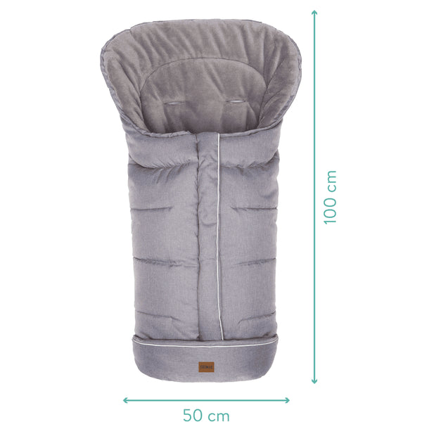 Fußsack K2 Soft Pongee Hellgrau Melange